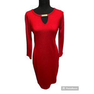 Calvin Klein Red Sweater Dress